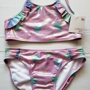 NWT SO Girls 2 Piece Swimsuit